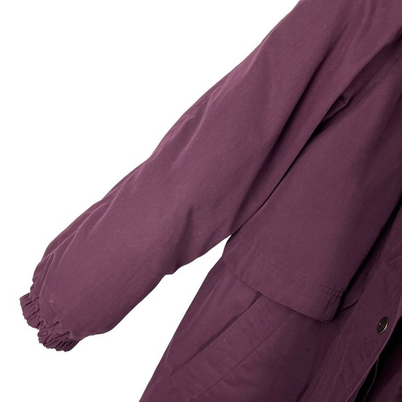 90'S VINTAGE BURGUNDY DOWN FILLED PUFFER DUSTER SLEEPING BAG COAT UTEX DESIGN - Picture 12 of 17